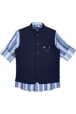 CHARCHIT Boys Navy Full Sleeve Jacket