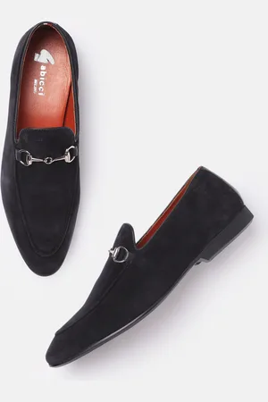 Gabicci Men Navy Blue Slip On Leather Formal Shoes