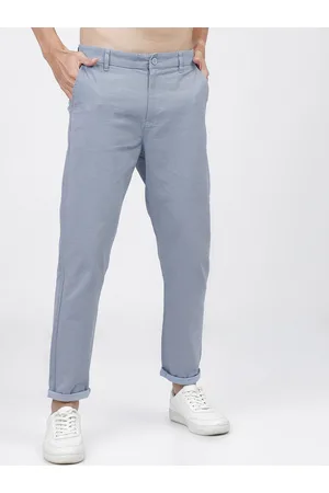 Ketch Men Blue Slim Fit Cotton Chinos Trousers