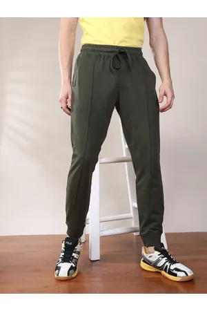 The Indian Garage Co Men Olive Solid Slim Fit Jogger