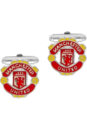 Bodha Silver-Toned & Red Cufflink