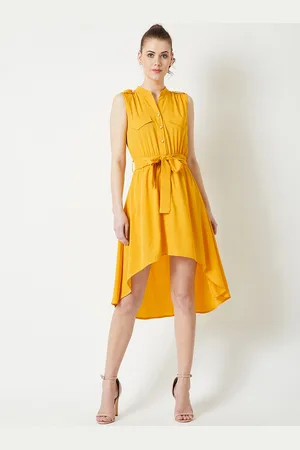 Miss Chase Women Yellow Shirt Dress