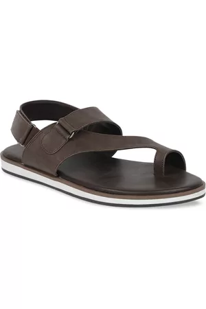 Bata Men Brown Solid Comfort Sandals