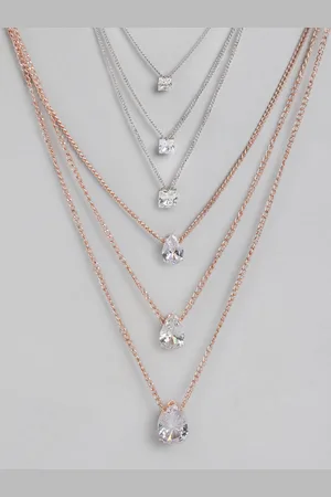 Kord Store Rose Gold & Silver-Toned Rhodium-Plated Necklace