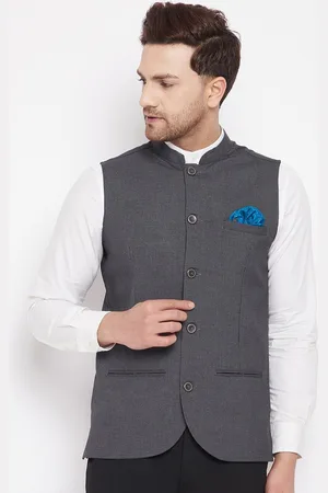 Even Men Grey Nehru Jacket