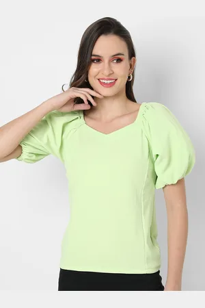 Campus Green Crepe Top