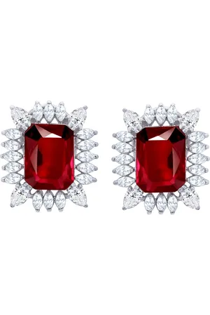 Anayra Jewellery White Circular Studs Earrings