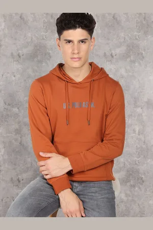 Ralph Lauren Men Brown Hooded Pure Cotton Sweatshirt