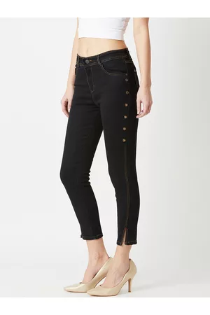 Miss Chase Women Black Skinny Fit High-Rise Clean Look Jeans