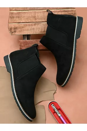 Roadster Men Black Solid Chelsea Boots