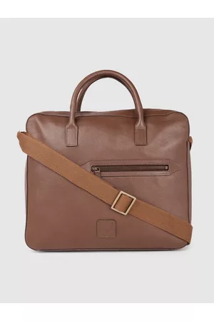 Hidesign Men Brown Solid Messenger Bag