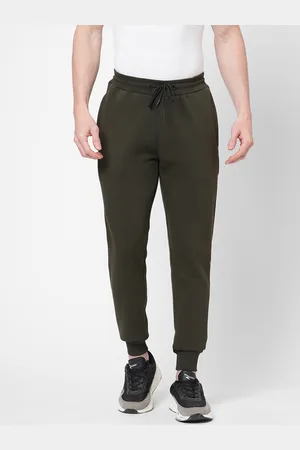 Sweet Dreams Men Olive Green Solid Joggers