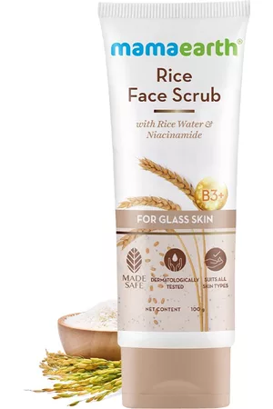 Mamaearth Rice Face Scrub with Rice Water & Niacinamide for Glass Skin - 100g