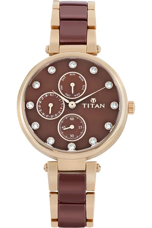Titan Women Maroon Analogue Watch 95062WD01