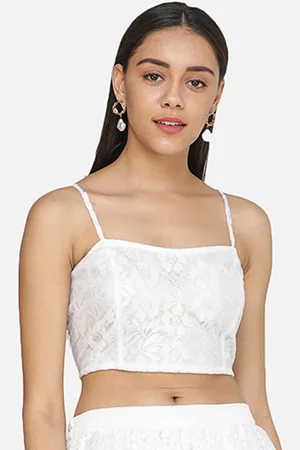 Cation Self Design Net Crop Top