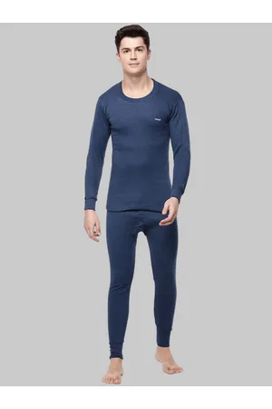 dollar Men Blue T-Shirt & Bottom Thermal Set