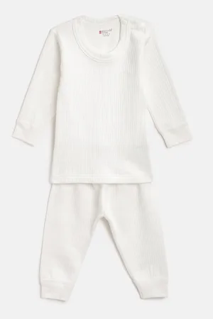 BodyCare Kids Off-White Anti Bacterial Solid Thermal Set