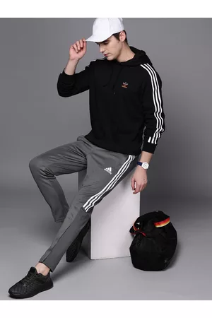 adidas Tapered 3-Stripes Track Pants - Black & Black - Soccer Master