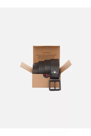 SPYKAR Men Black Leather Belt