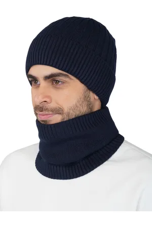 iSWEVEN Unisex Blue & Black Beanie