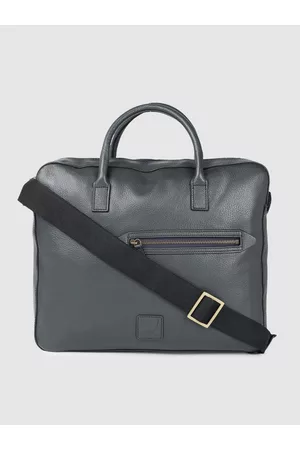 Hidesign Men Navy Blue Mackenzie Messenger Bag