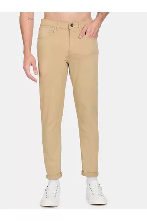 Flying Machine Men Tapered Fit Cotton Chinos Trousers
