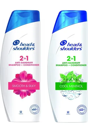 Head & Shoulders Set of 2 Cool Menthol & Smooth & Silky 2 in 1 Shampoo & Conditioner