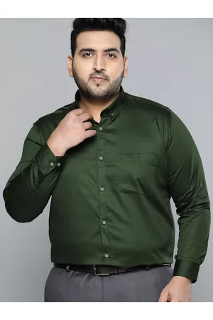 DENNISON Men Green Smart Slim Fit Opaque Formal Shirt