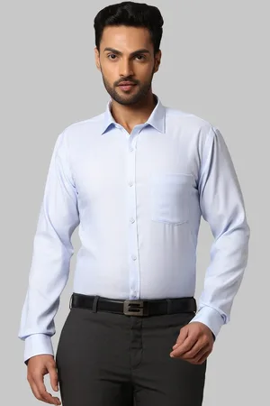 Park Avenue Men Blue Slim Fit Striped Formal Shirt