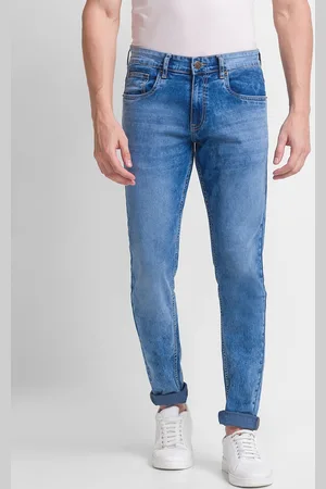 Giordano Men Blue Slim Fit Heavy Fade Stretchable Jeans