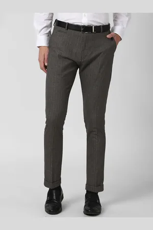 Buy Peter England Men Khaki Casual Trousers online