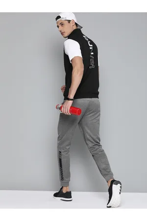 Slazenger Men Black Typography Print Running Sporty Rapid-Dry Jacket
