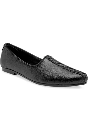 Teakwood Leathers Men Black Leather Mojaris