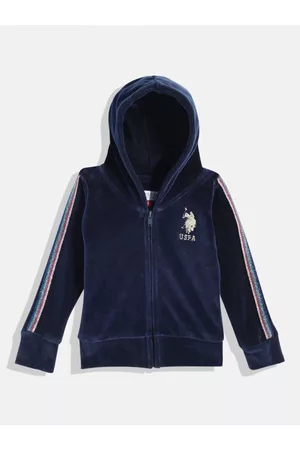 Ralph Lauren Girls Navy Blue Hooded Sweatshirt