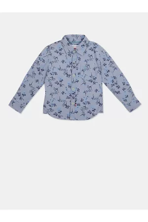 U.S. Polo Assn. U S Polo Assn Boys Blue Printed Casual Shirt