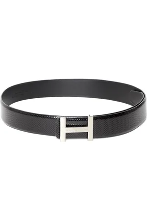 Tommy Hilfiger Men Black Leather Textured Belt