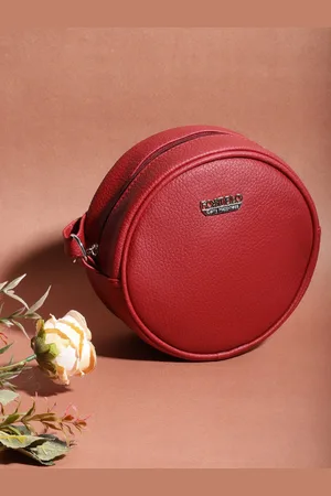 FOSTELO Maroon PU Structured Sling Bag