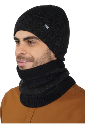 iSWEVEN Unisex Black Beanie