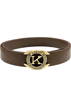 KAEZRI Men Brown Leather Belt