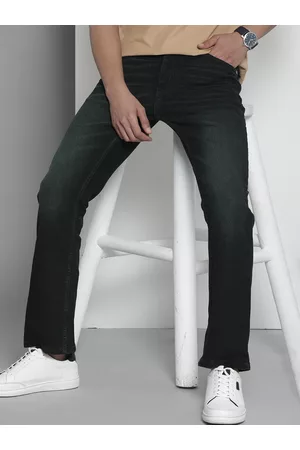 The Indian Garage Co Men Bootcut Light Fade Stretchable Jeans