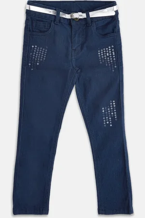 Pantaloons Girls Navy Blue Jeans
