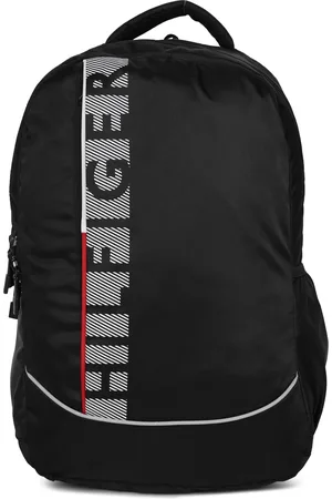 Tommy Hilfiger Unisex Black Typography Backpack