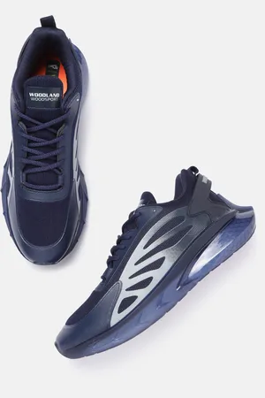 Woodland Men Navy Blue Printed Sneakers