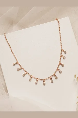 Joker & Witch Women Rose Gold Stary Night Necklace