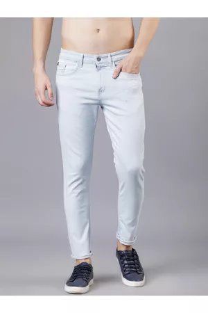 LocoMotive Men Blue Tapered Fit Mid-Rise Clean Look Stretchable Jeans