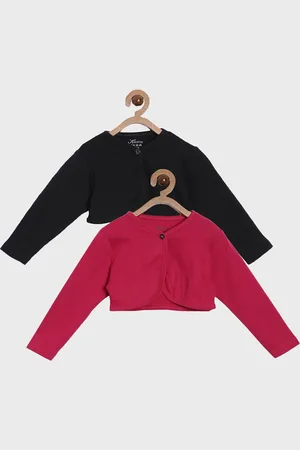 Kryptic Girls Pack of 2 Black & Pink Shrug