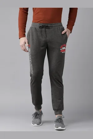 Ralph Lauren Men Charcoal Grey Print Detail Joggers