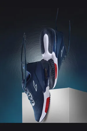 ASIAN Men Turquoise Blue & Red Oxygen-01 Mesh Running Shoes