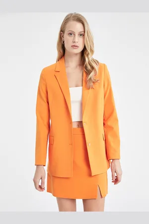 DeFacto Women Orange Solid Mini Skirt