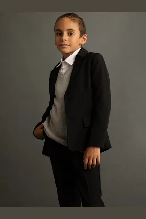 DeFacto Boys Black Tailored Fit Blazer